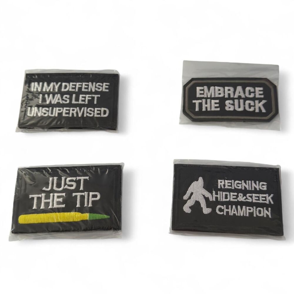 Tactical Morale Patch Bundle, Set for Caps, Bags, Backpacks, Vest